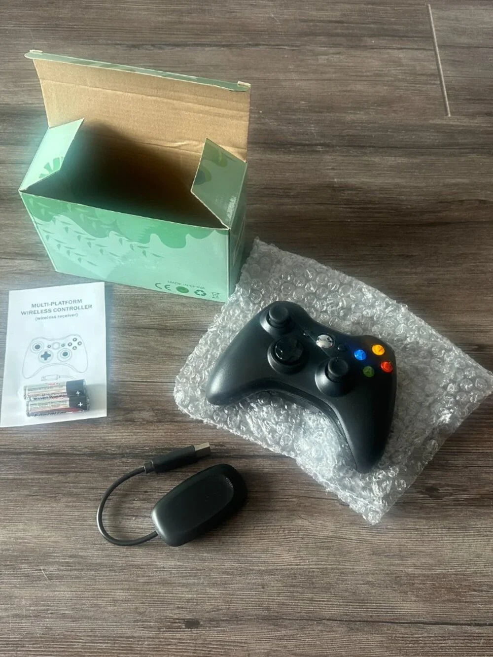 Wireless Controller Xbox Style Gamepad USB Receiver PC Android TV Box Black - Picture 1 of 5